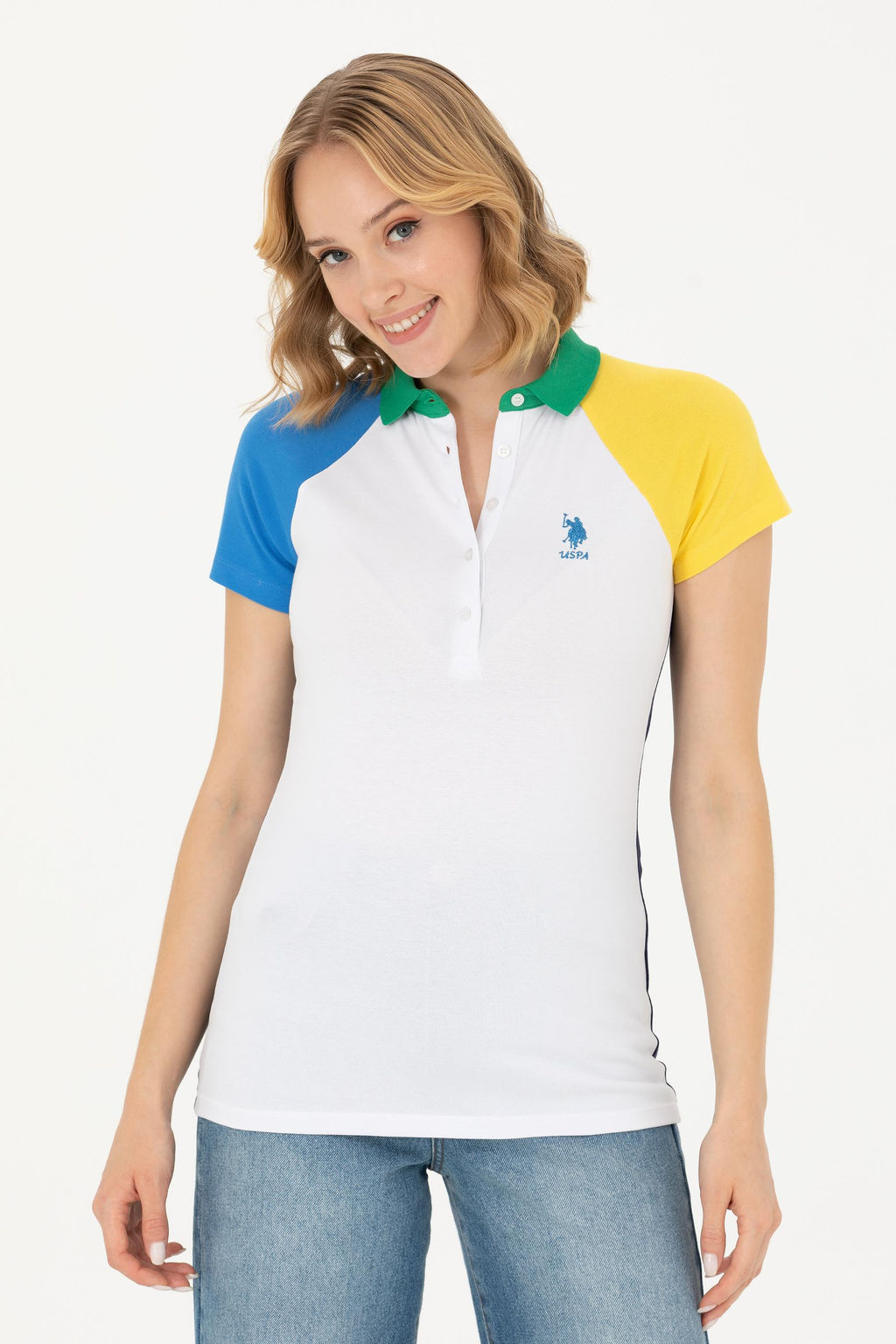 Kad_n Beyaz Polo Yaka Ti__rt - U.s. polo assn фото 3