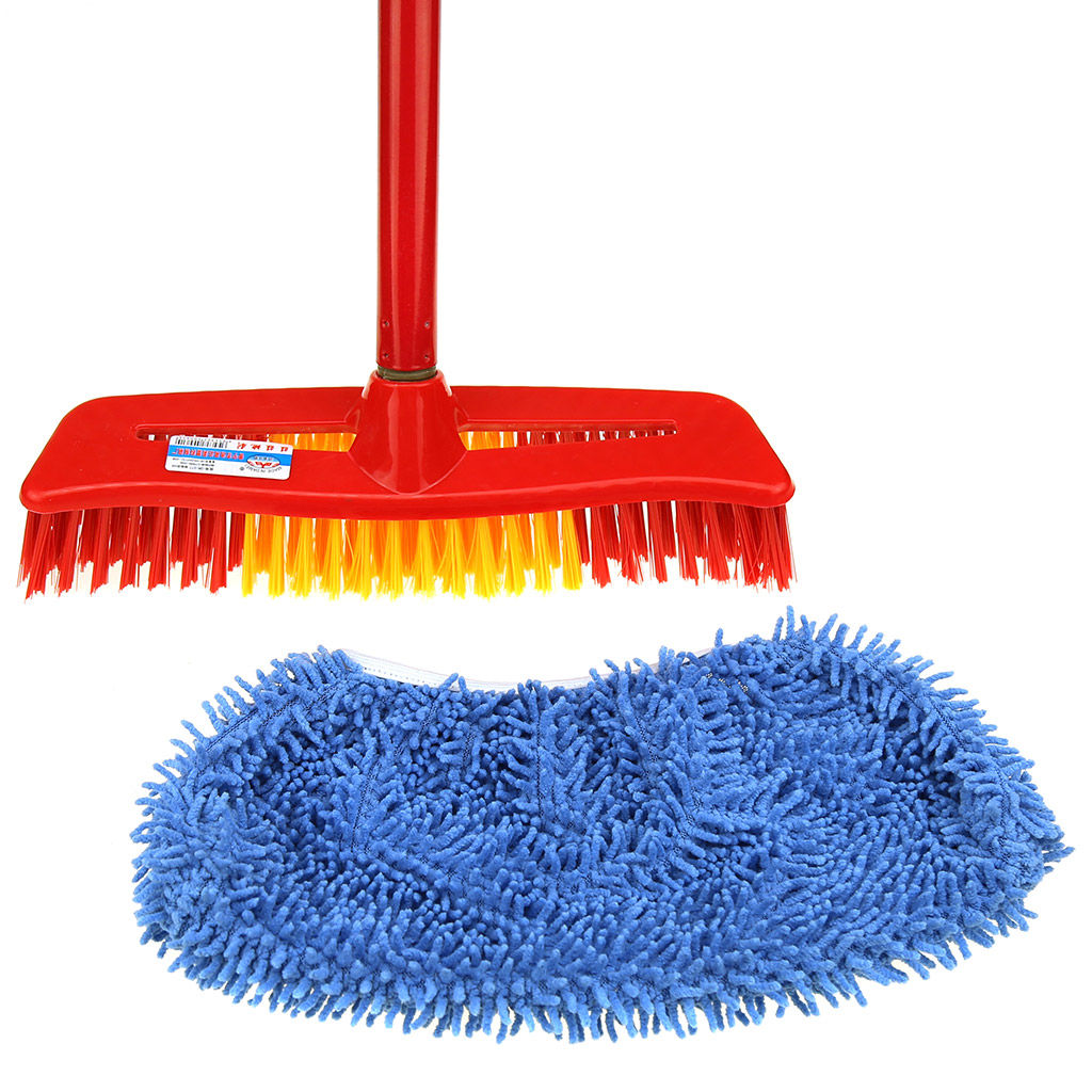 Насадка на швабру Служанка микрофибра 30х13см, на резинке, голубой, упаковка: на картоне, Домашняя мода (Россия) фото 6