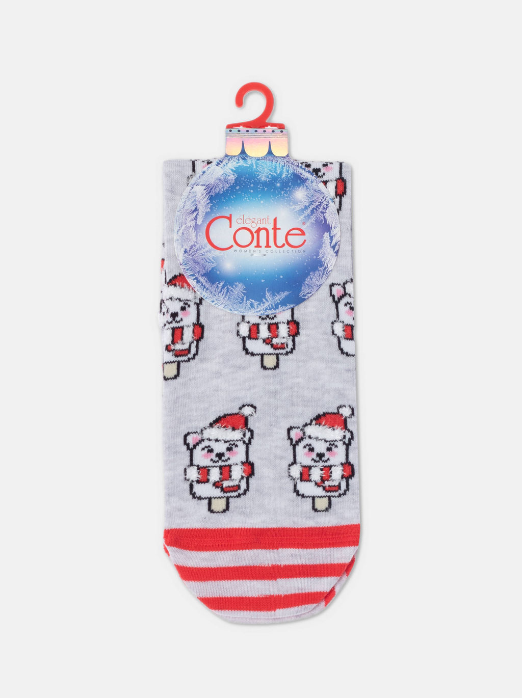 Цена за 2 пары. Носки новогодние светло-серый - Conte elegant фото 5