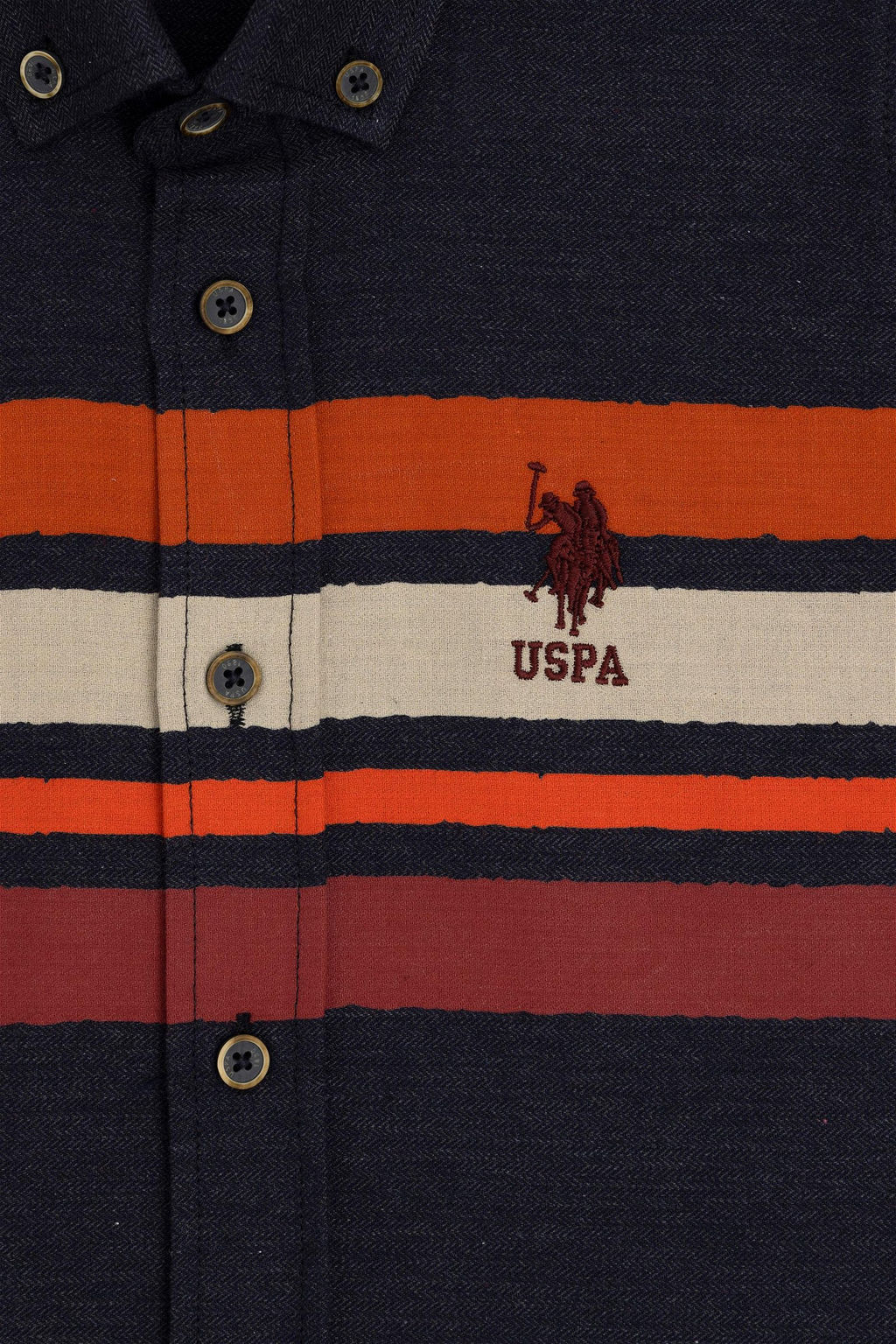 Темно-синяя рубашка с длинным рукавом для мальчика - U.s. polo assn фото 3