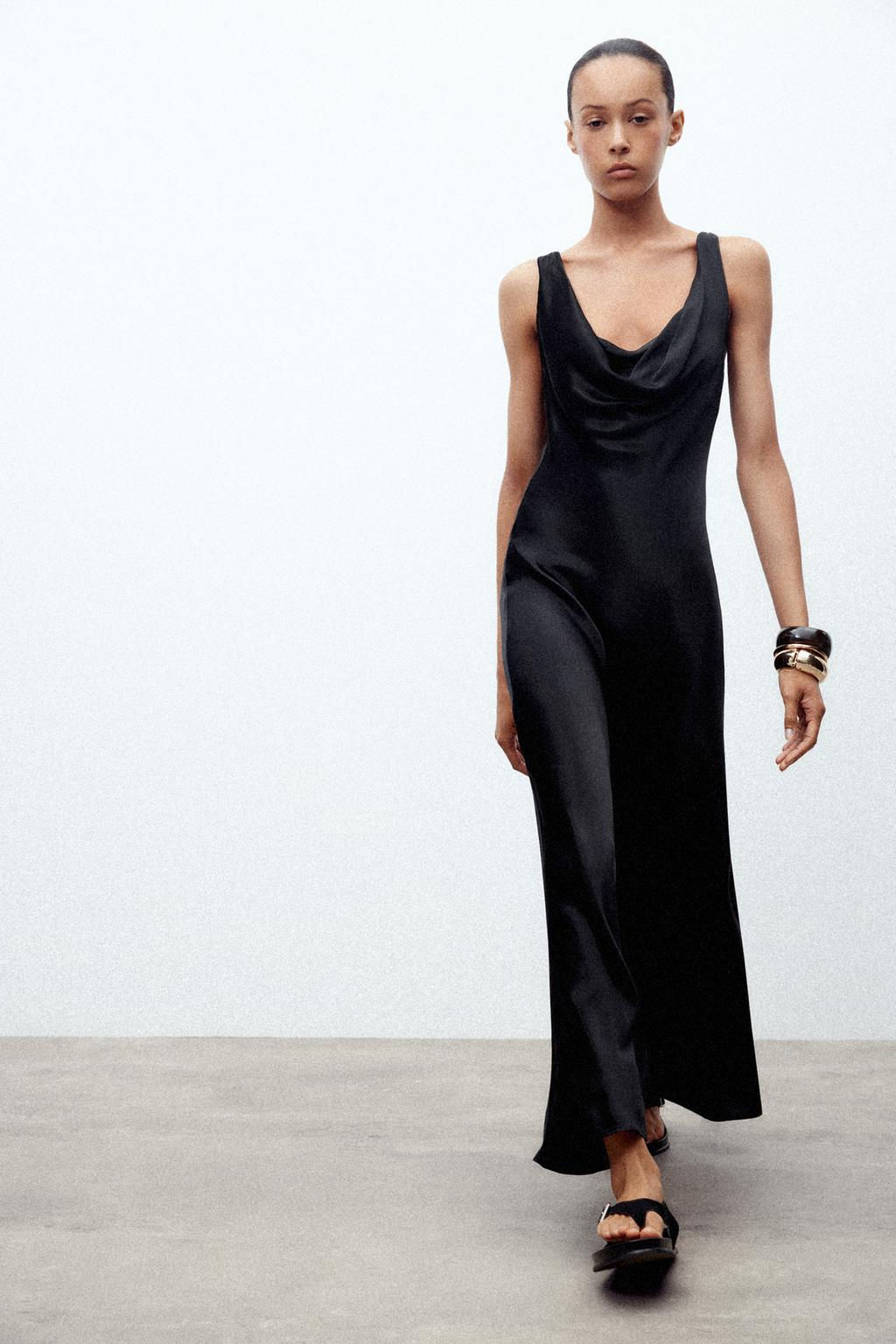 ZW COLLECTION LONG SATIN DRESS - Zara фото 27
