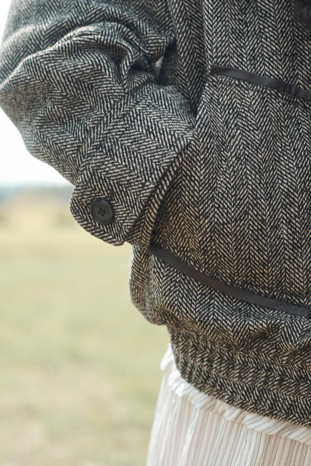 LIMITED EDITION HERRINGBONE COMBINED BOMBER JACKET - Zara фото 4