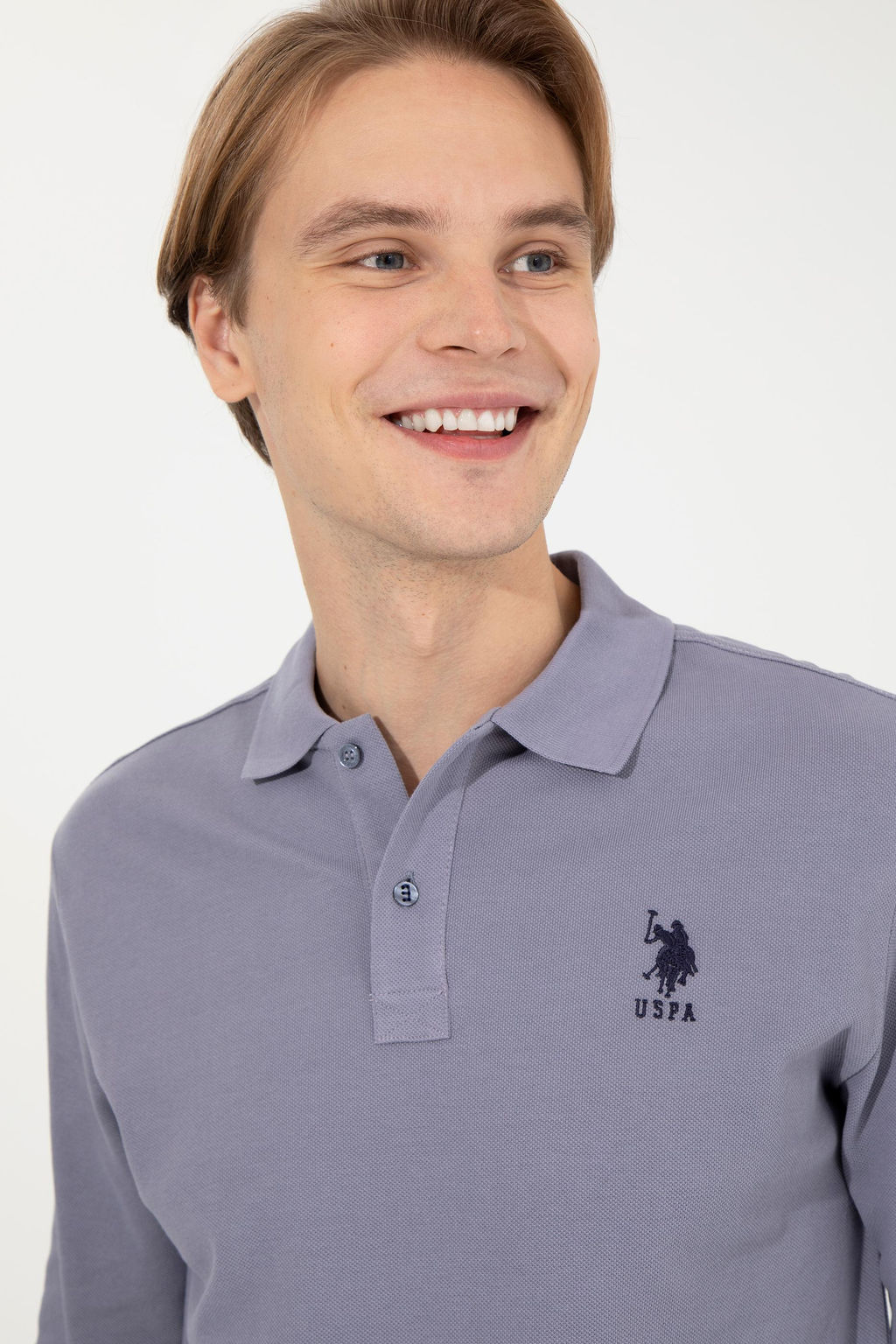 Мужская серая базовая толстовка Неожиданная скидка в корзине - U.s. polo assn фото 2