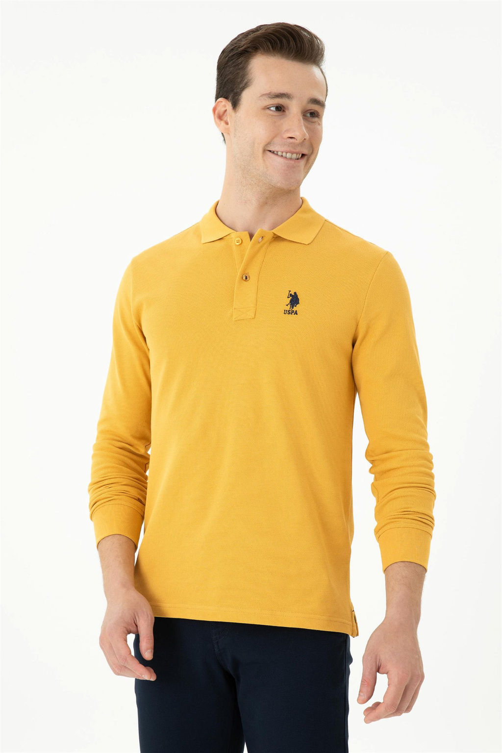 Мужская горчичная базовая толстовка сюрприза в корзине - U.s. polo assn фото 3