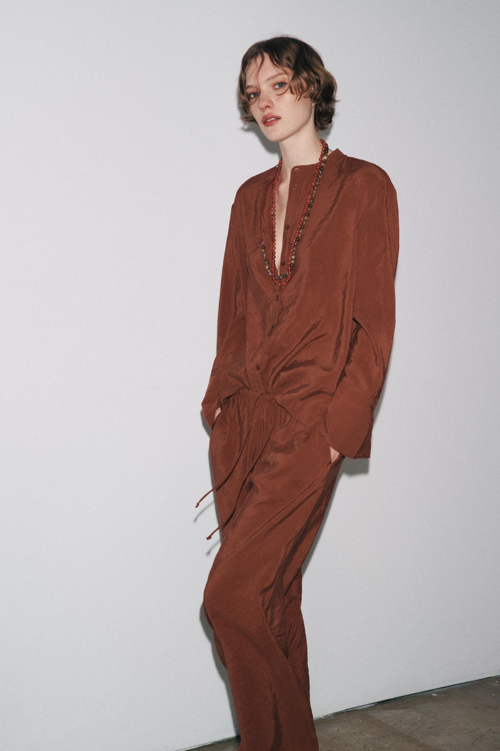 ZW COLLECTION FLOWING SHIRT - Zara фото 6
