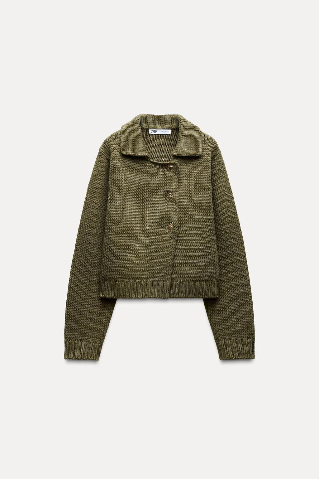 KNIT CARDIGAN WITH GOLDEN BUTTONS - Zara фото 5