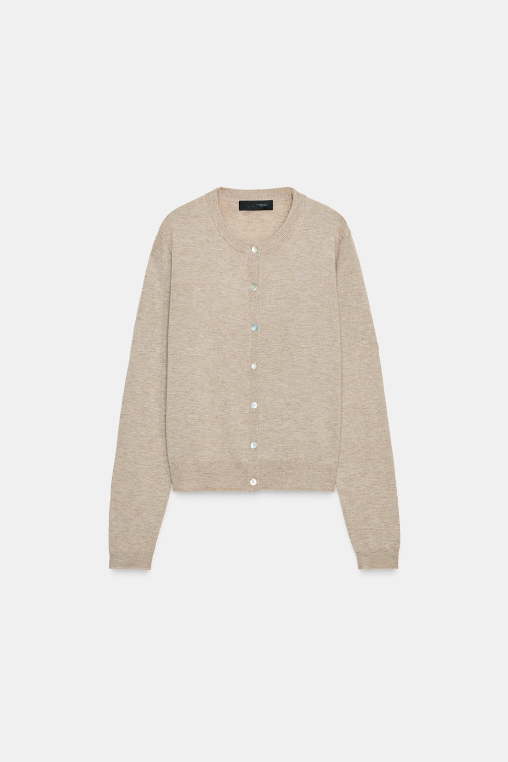 WOOL BLEND CARDIGAN WITH LONG SLEEVES - Zara фото 5