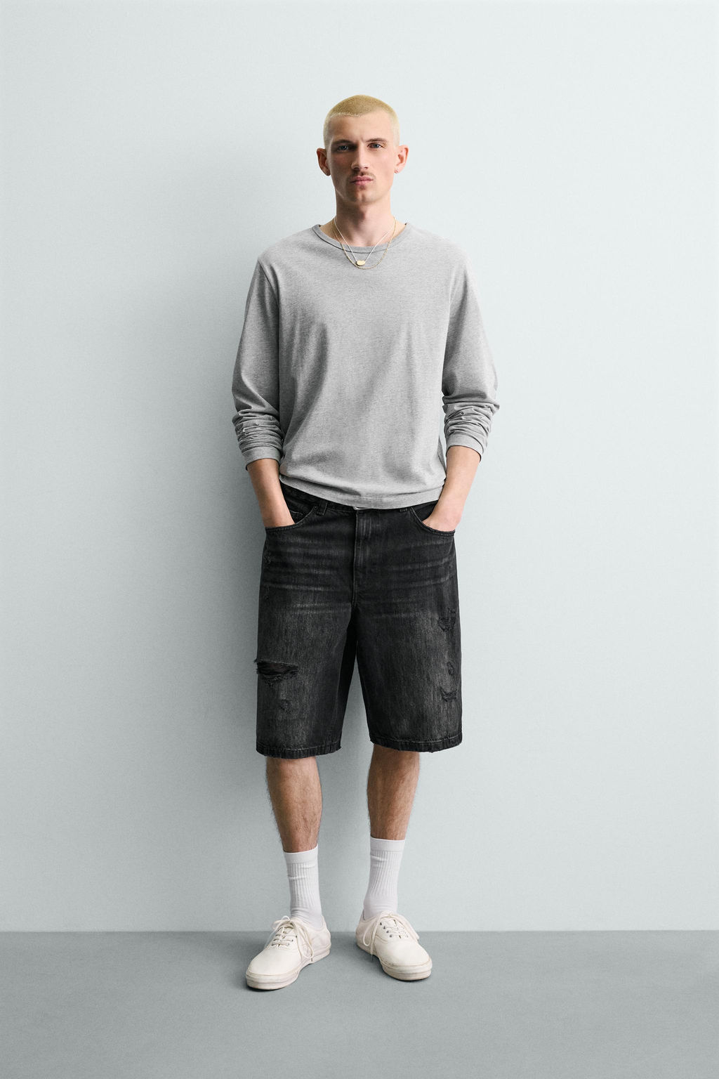 BERMUDA DENIM BAGGY FIT / Carb?n
