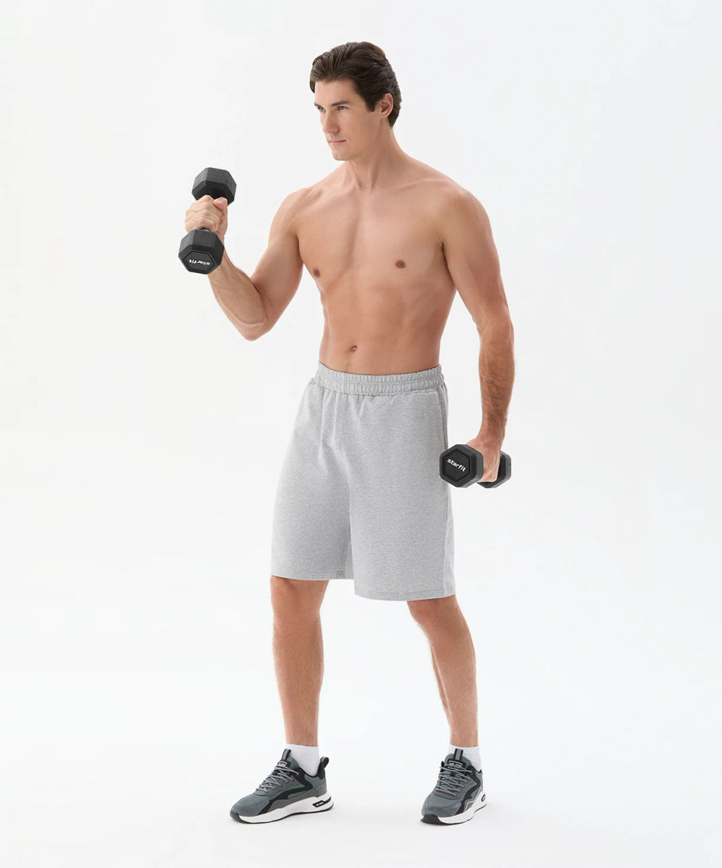 Гантель гексагональная STARFIT DB-301PRO 5 кг, обрезиненная, черный фото 5