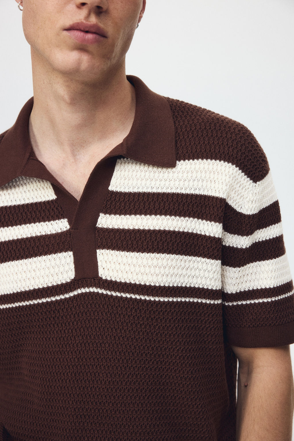 Polo en punto pointelle Regular Fit - H&m фото 9