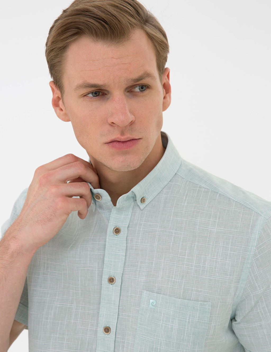 Ye_il Regular Fit K_sa Kollu G_mlek - Pierre cardin фото 2
