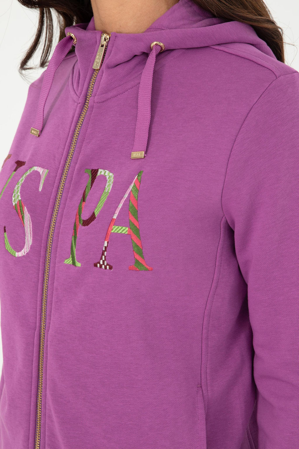 U. S. Polo Assn / Женский фиолетовый базовый свитшот - U.s. polo assn фото 7