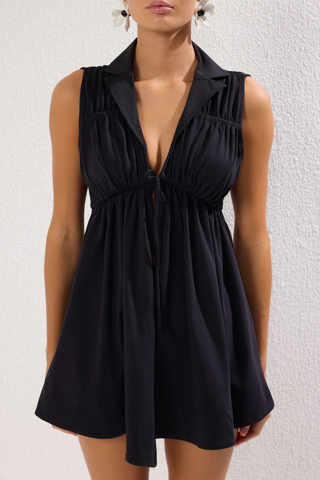 Beyaz Mini Orme Buzgu Detayl? Plaj Kimono&Kaftan TBESS25KM00007 - Trendyolmilla фото 8