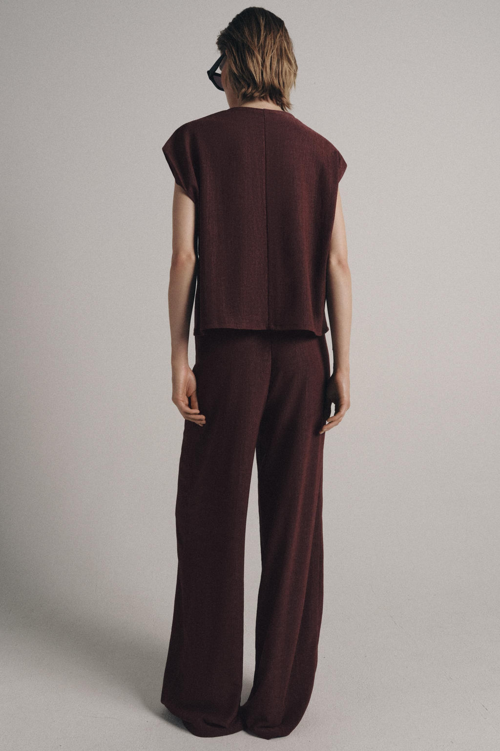 PANTAL?N R?STICO RECTO / Burgundy - Zara фото 4