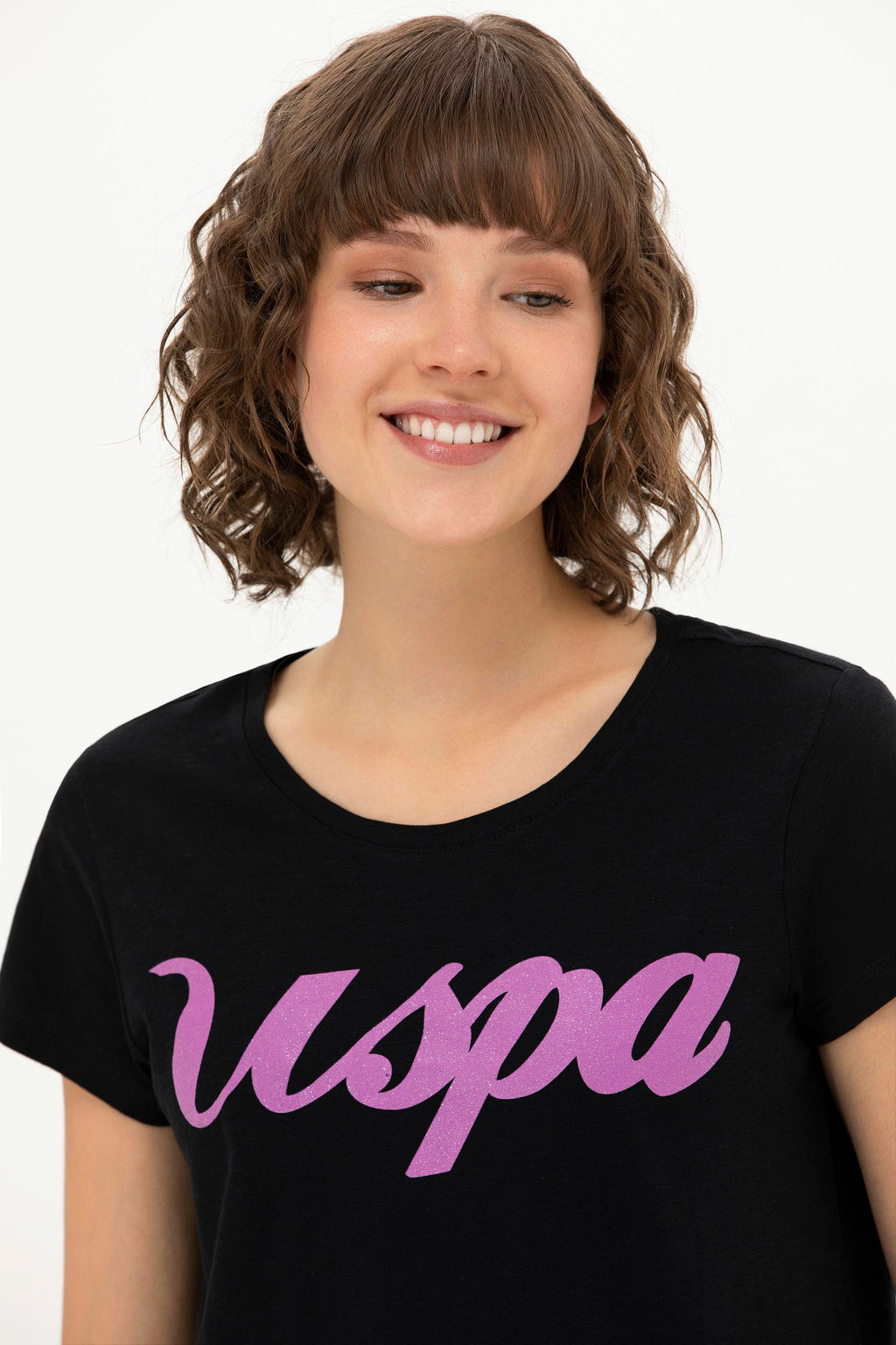 Женская черная футболка с круглым вырезом Неожиданная скидка в корзине - U.s. polo assn фото 9