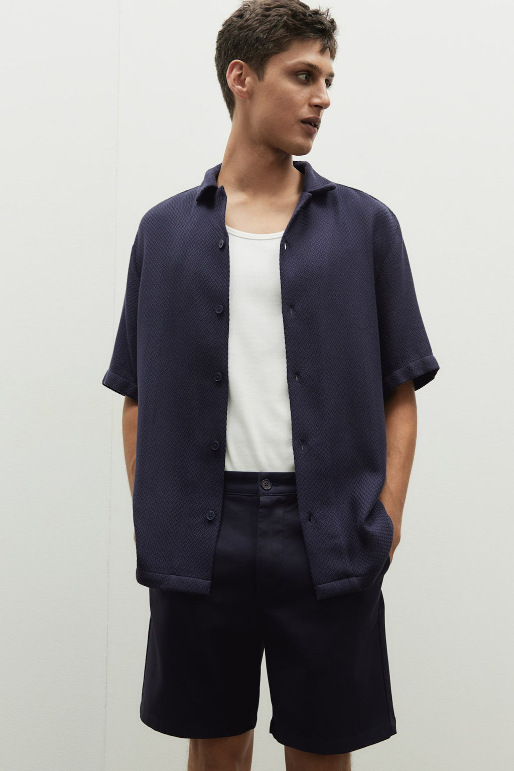 Camisa resort con textura Regular Fit