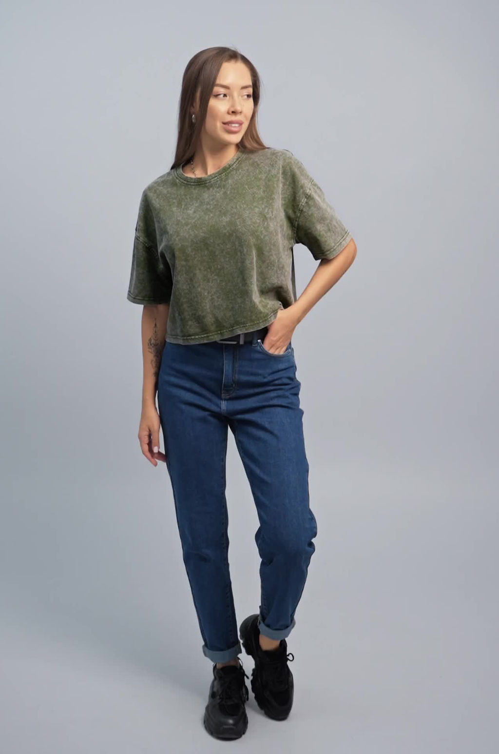 Женская укороченная футболка Happyfox