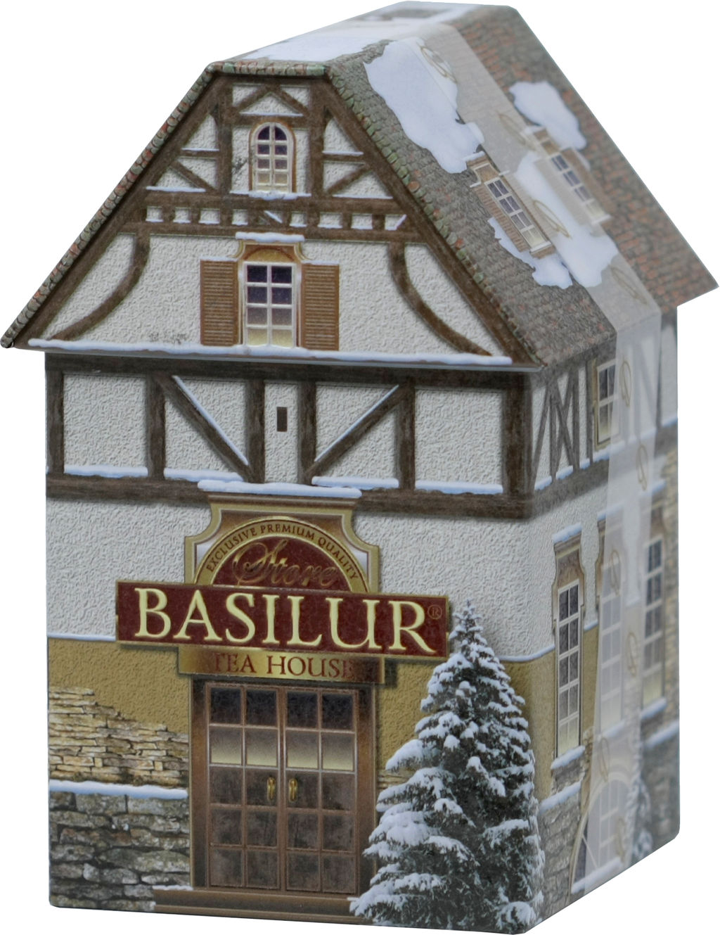 BASILUR. Новый год. Чайный домик 100 гр. жест.банка