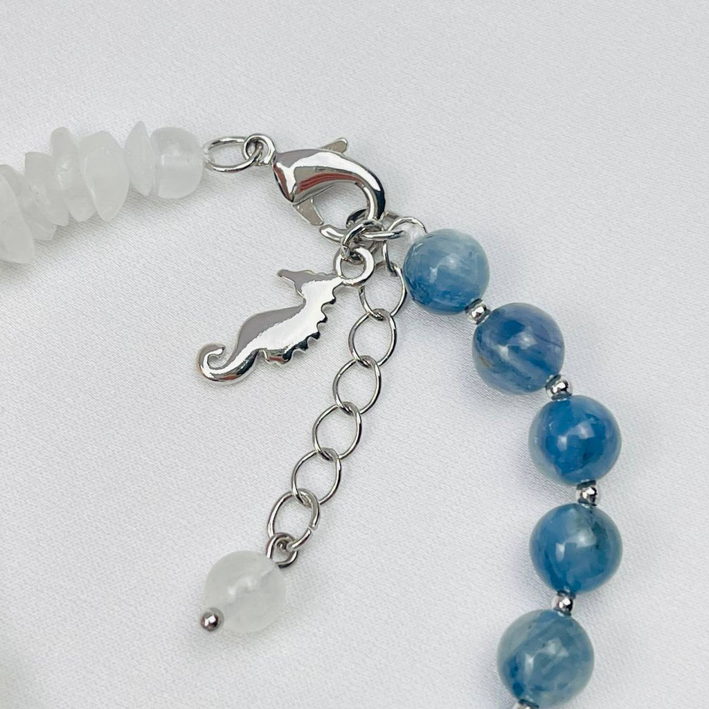 Браслет из Кианита и Лунного камня 16 см +