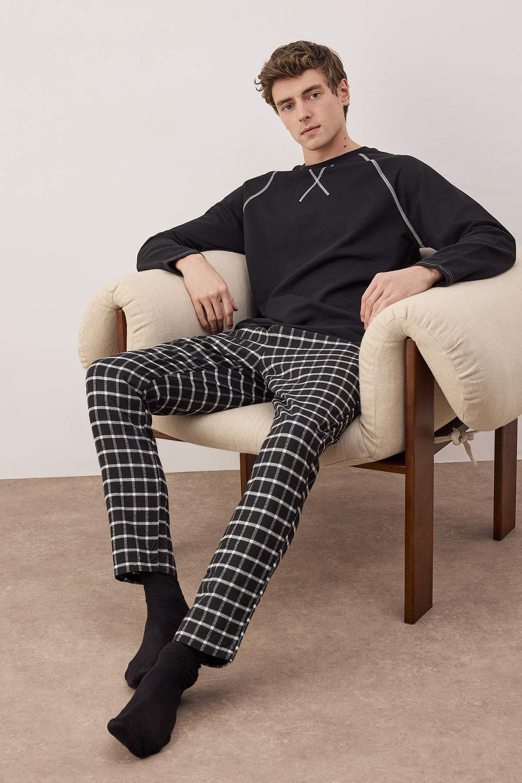 TRENDYOL MAN Siyah Regular Fit Pijama Tak?m? THMAW22PT0426 - Trendyolmilla фото 19