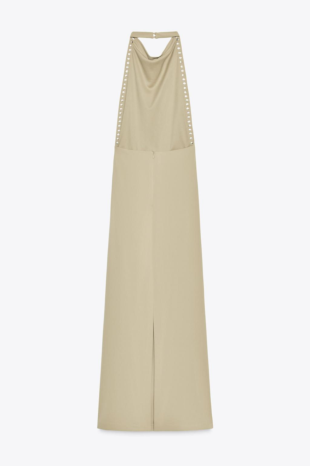 STUDDED HALTER DRESS - Zara фото 4