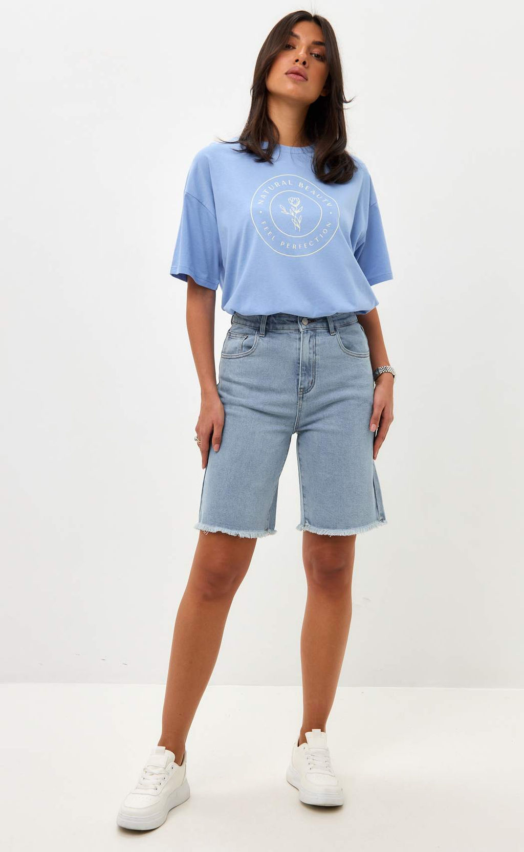 Шорты джинс F512-0908 l.blue