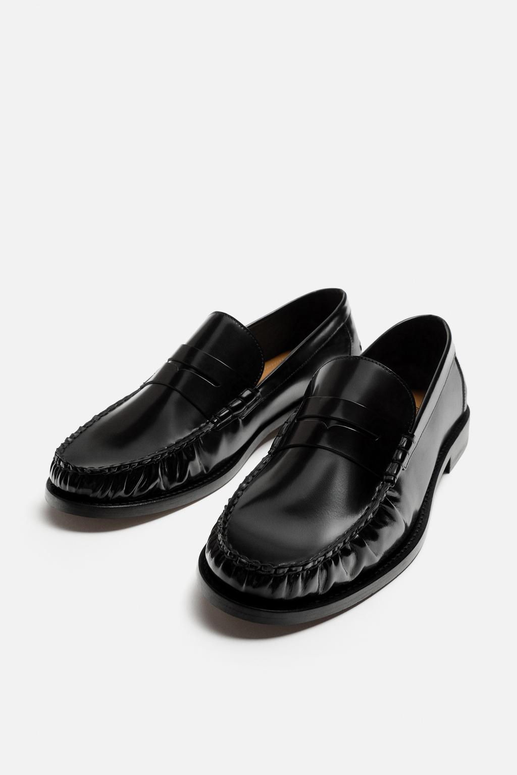 LEATHER PENNY LOAFERS - LIMITED EDITION - Zara фото 6