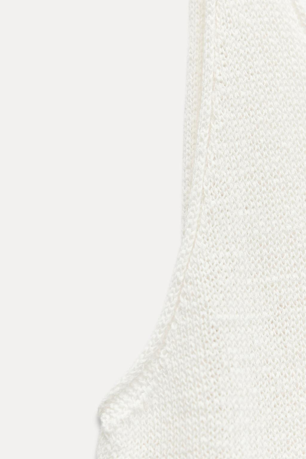 PLAIN LINEN BLEND STRAPPY KNIT TOP - Zara фото 18