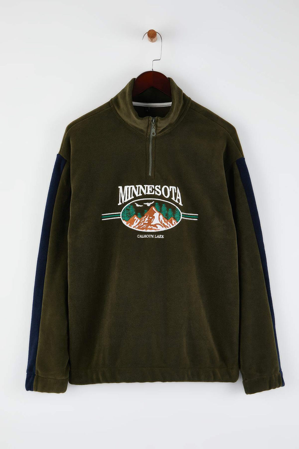 TRENDYOL MAN Antrasit Unisex Oversize/Genis Kesim Dik Yaka Fermuarl? Anti-pilling Polar Sweatshirt TMNAW24SW00034 - Trendyolmilla фото 28
