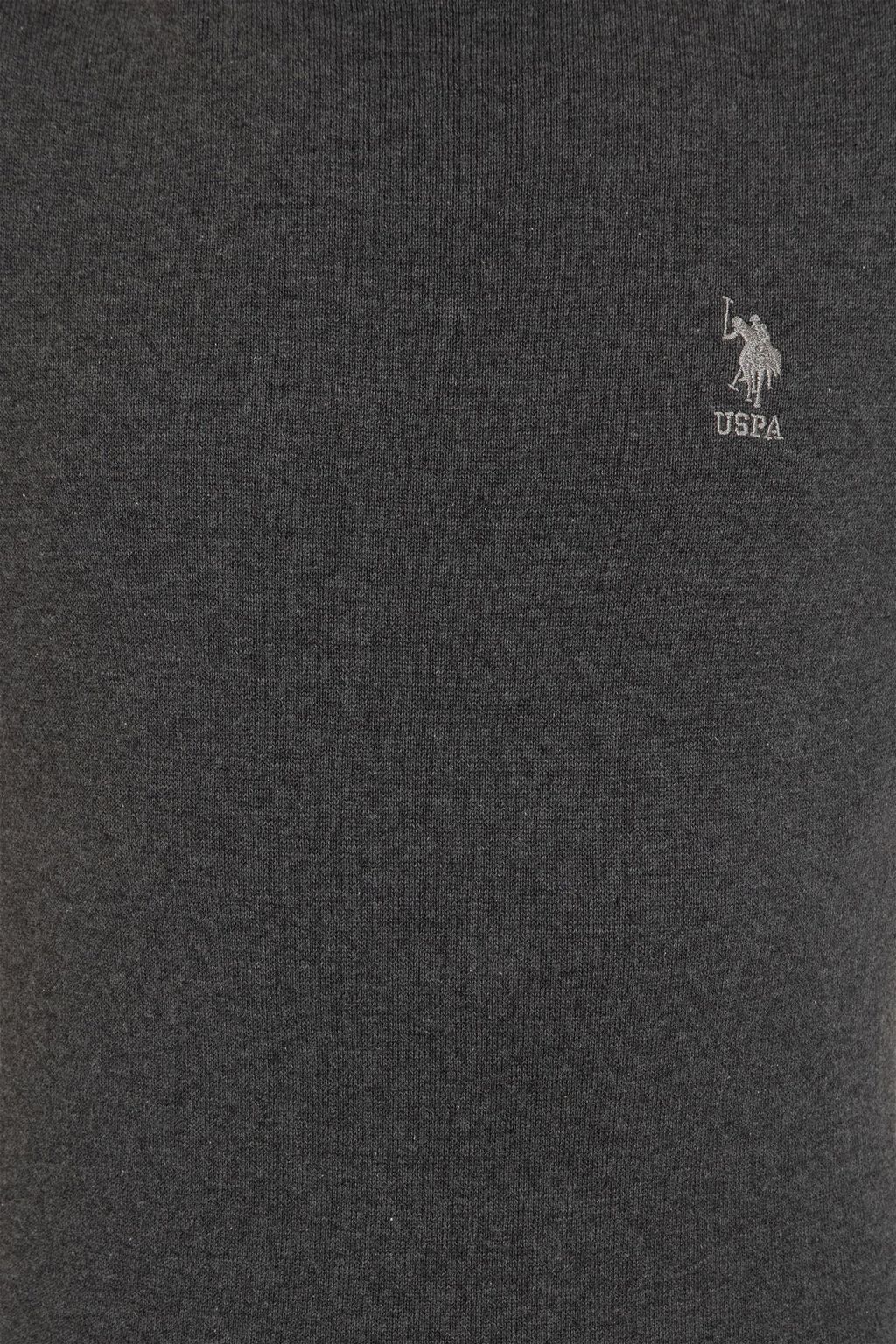 U. S. Polo Assn / Мужской базовый свитер антрацитового меланжа - U.s. polo assn фото 6