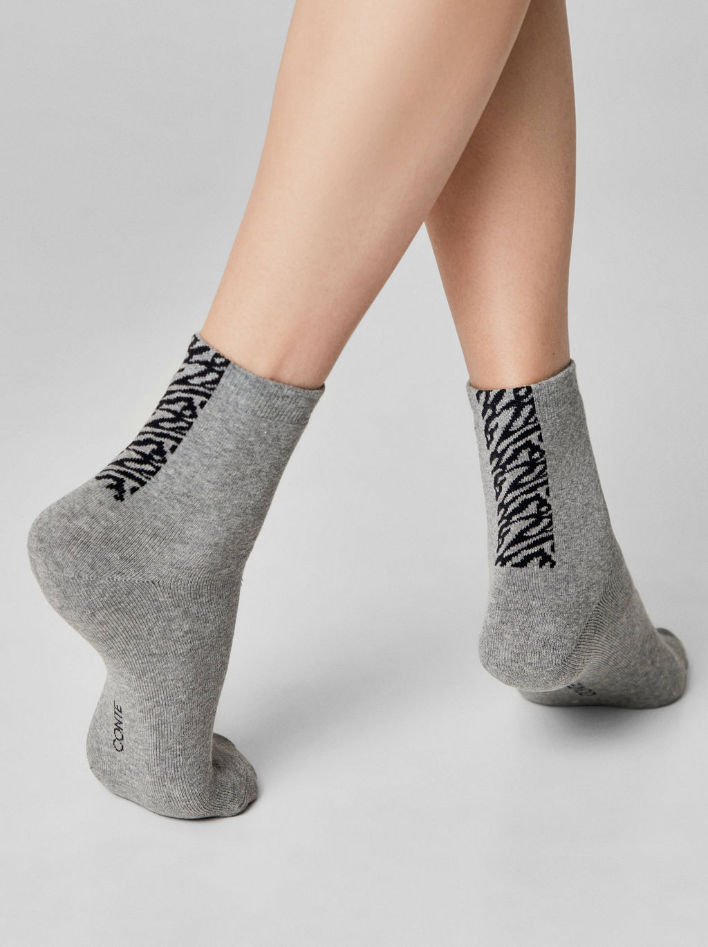 Цена за 2 пары. Носки Удлиненные CONTE COMFORT Носки женские (махровые) серый - Conte elegant фото 9