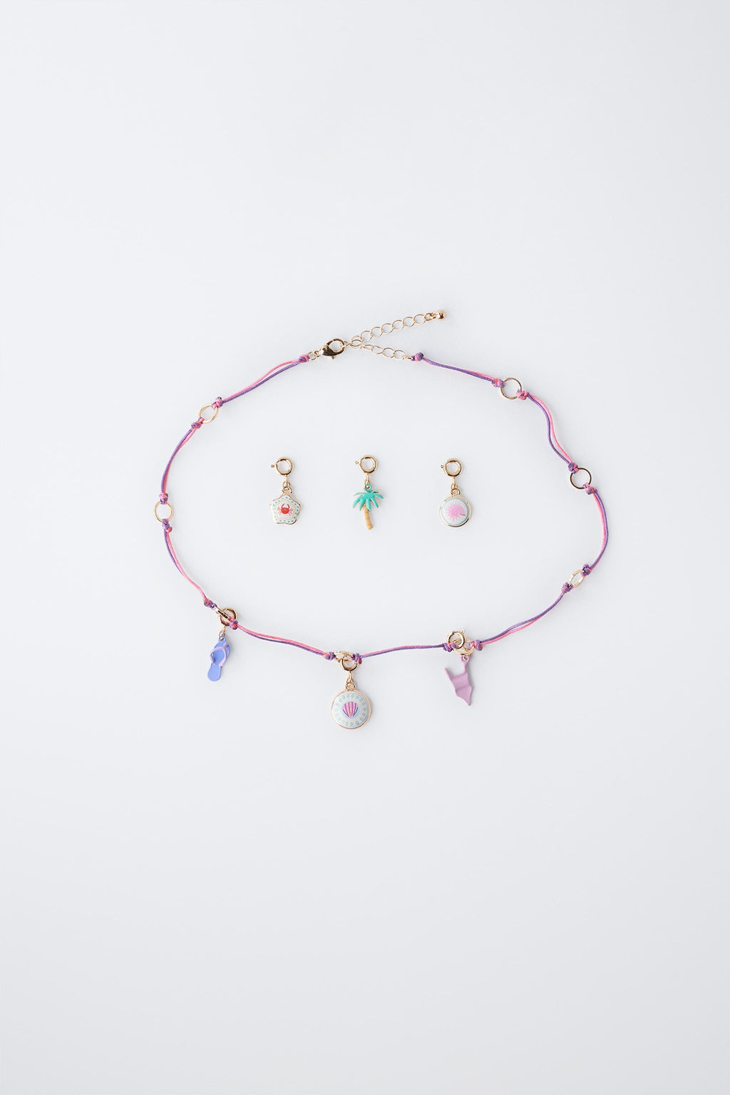 COLLAR MULTICHARMS INTERCAMBIABLES / Rosa / Lila - Zara фото 4