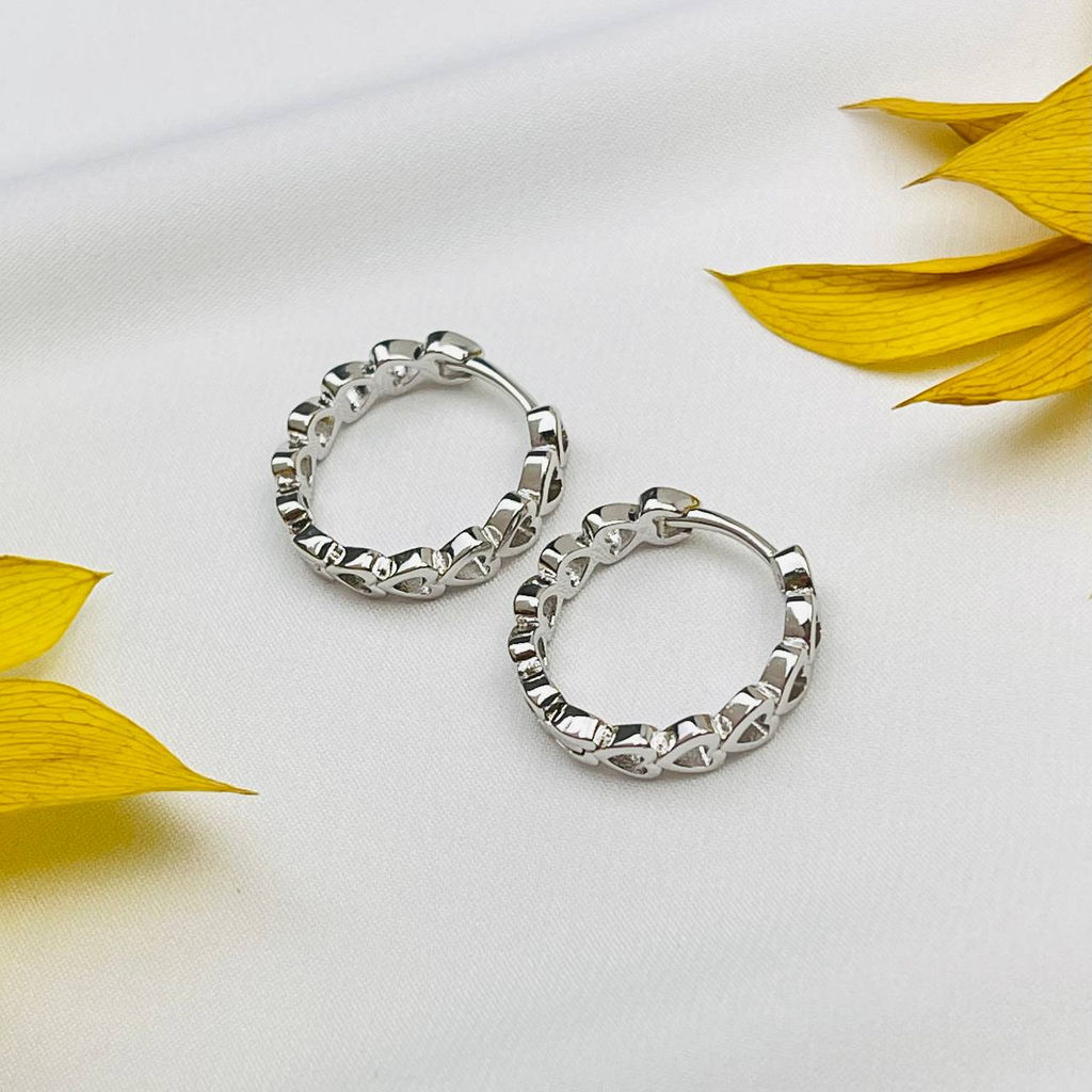 Швензы серьги Конго родированные - Радуга самоцветов фото 2