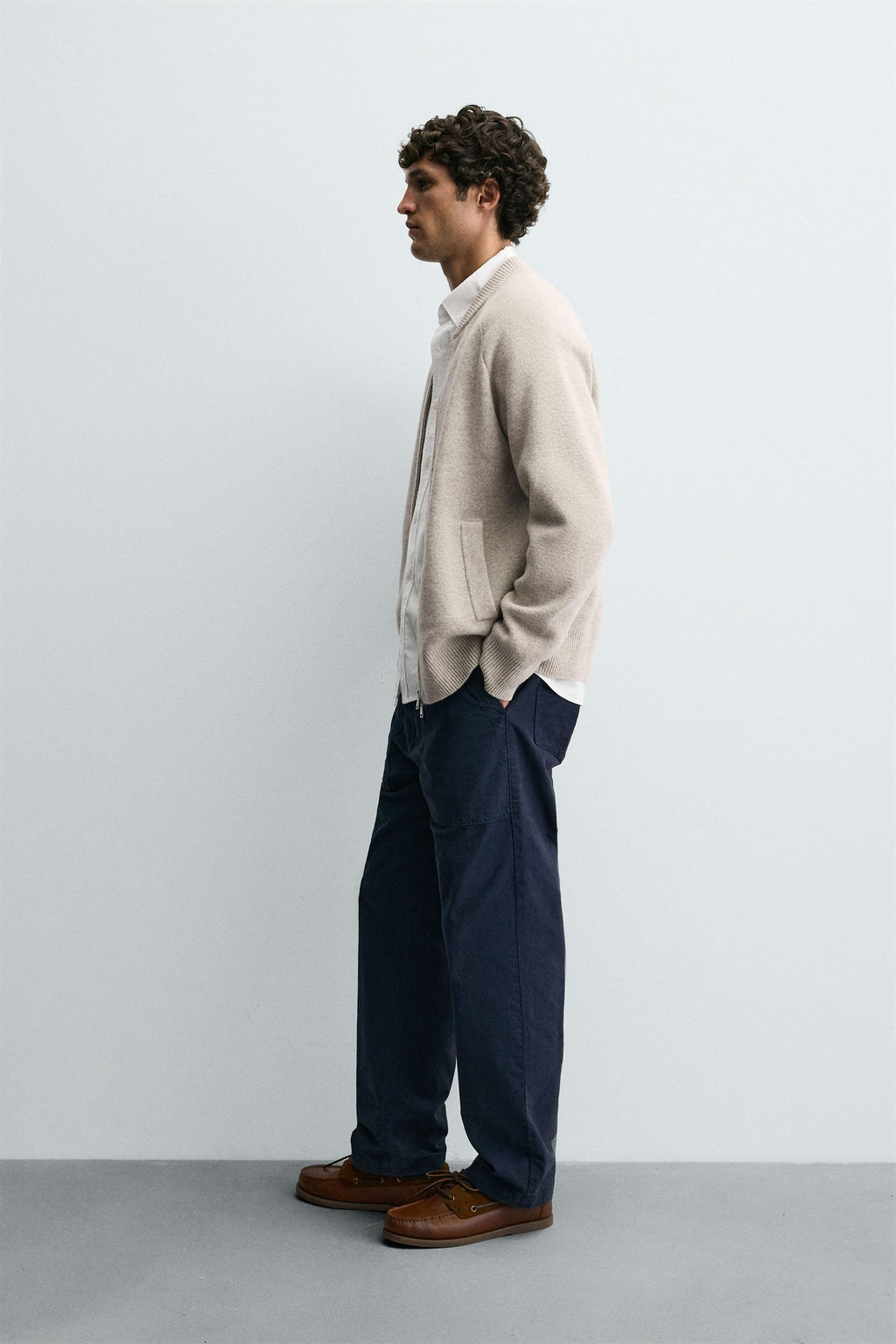 100% WOOL KNITTED BOMBER JACKET - Zara фото 4