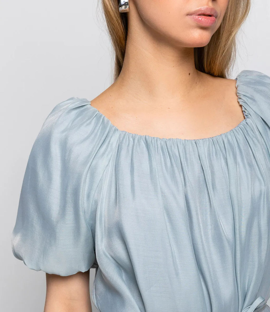 Платье #КТ6185, серо-голубой