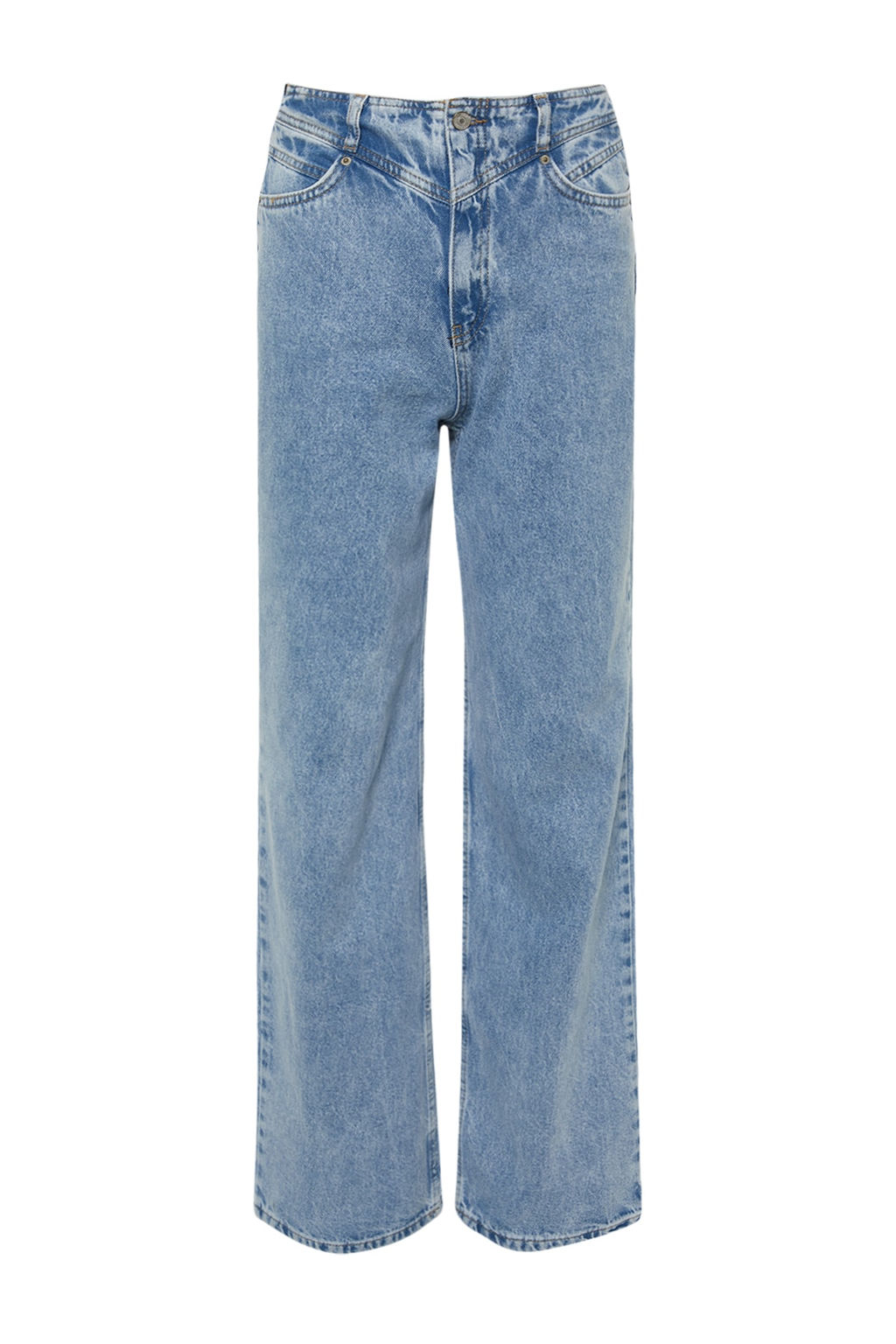 Siyah Yuksek Bel Wide Leg Jeans TWOSS21JE0385 - Trendyolmilla фото 24