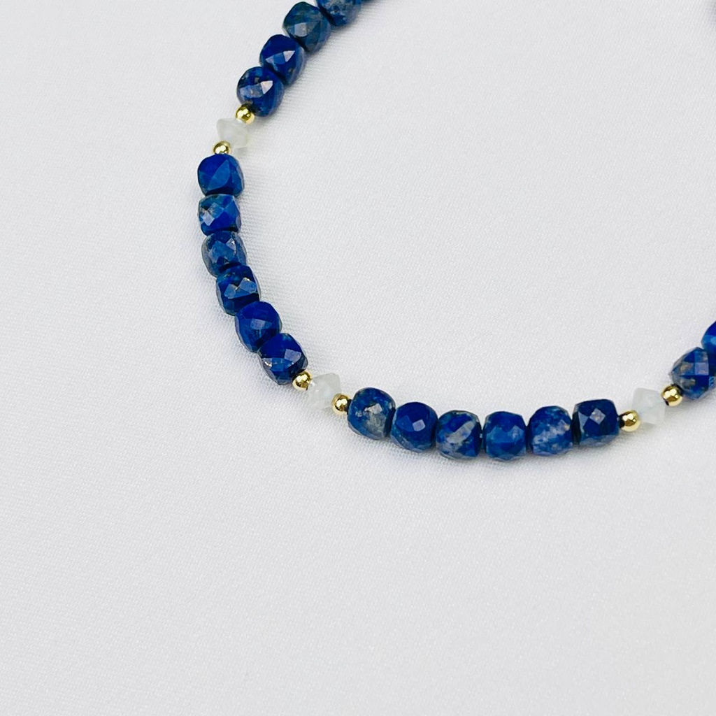 Браслет из Лазурита и Лунного камня - Радуга самоцветов фото 3