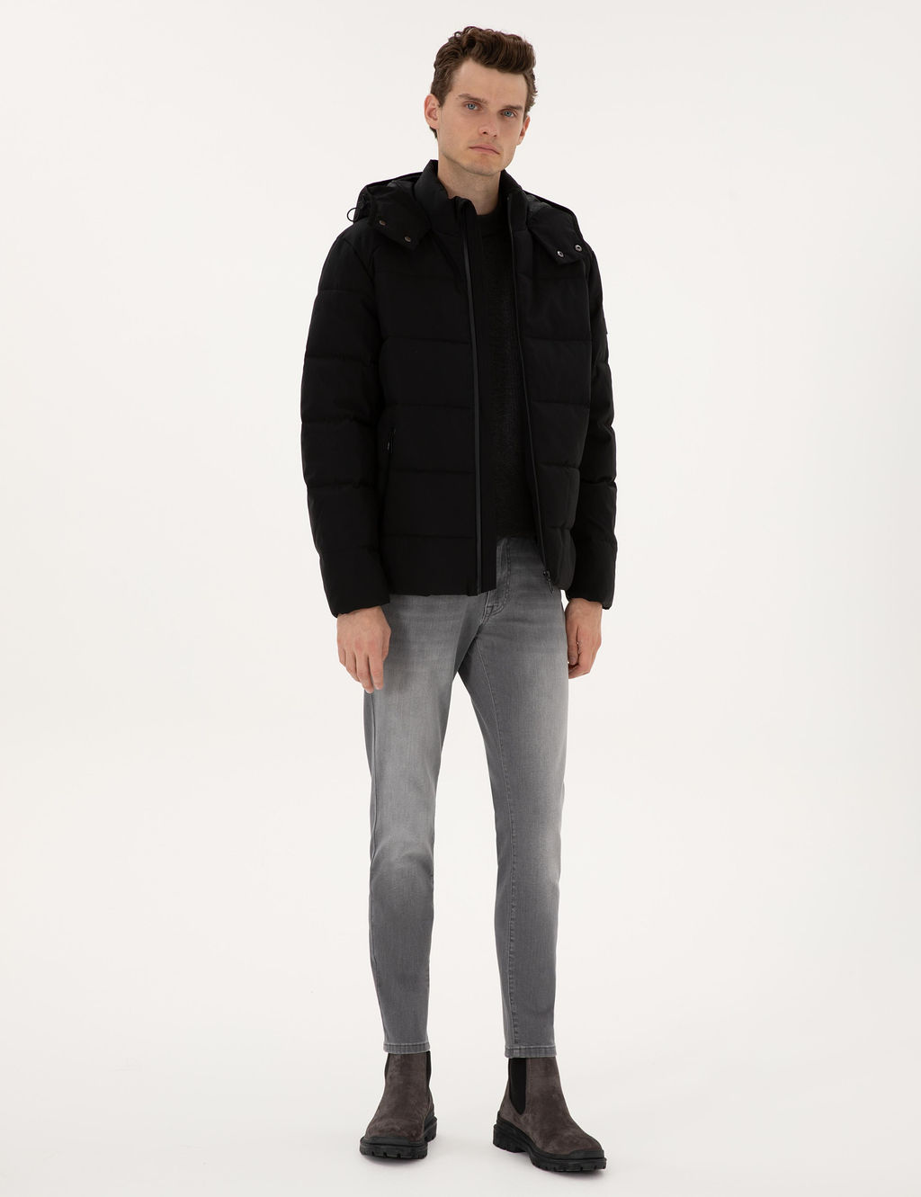 Siyah Kap__onlu _i_me Mont - Pierre cardin фото 4