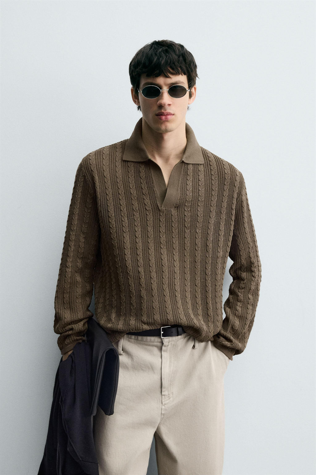 CABLE KNIT POLO SHIRT - Zara фото 2