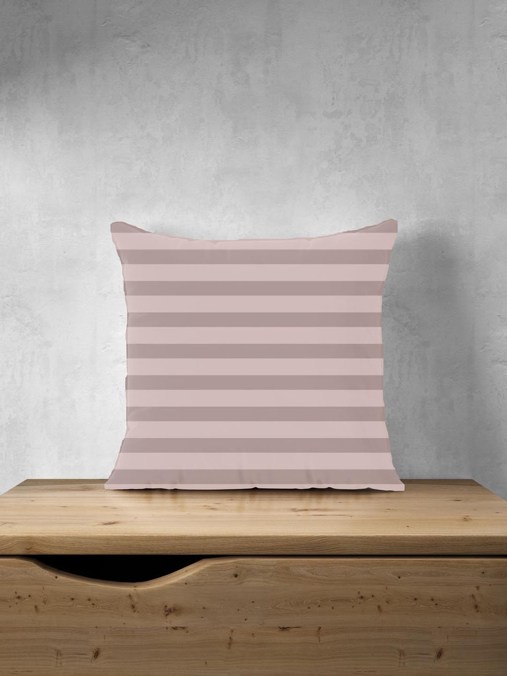 Наволочка на подушку из сатина страйп - Сухая роза 70х70