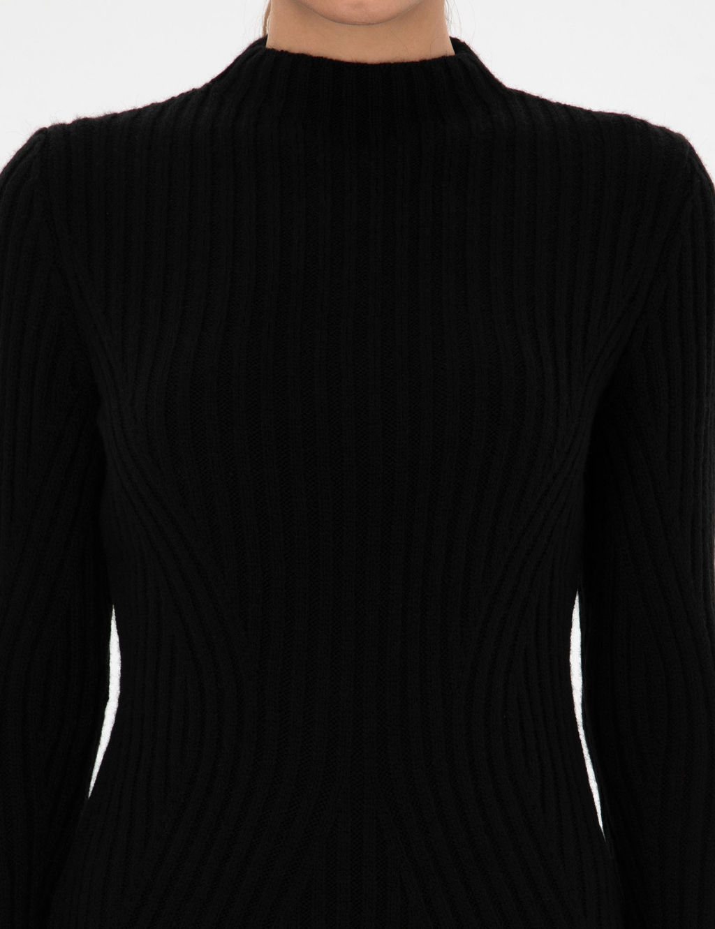 Siyah Slim Fit Triko Elbise - Pierre cardin фото 5