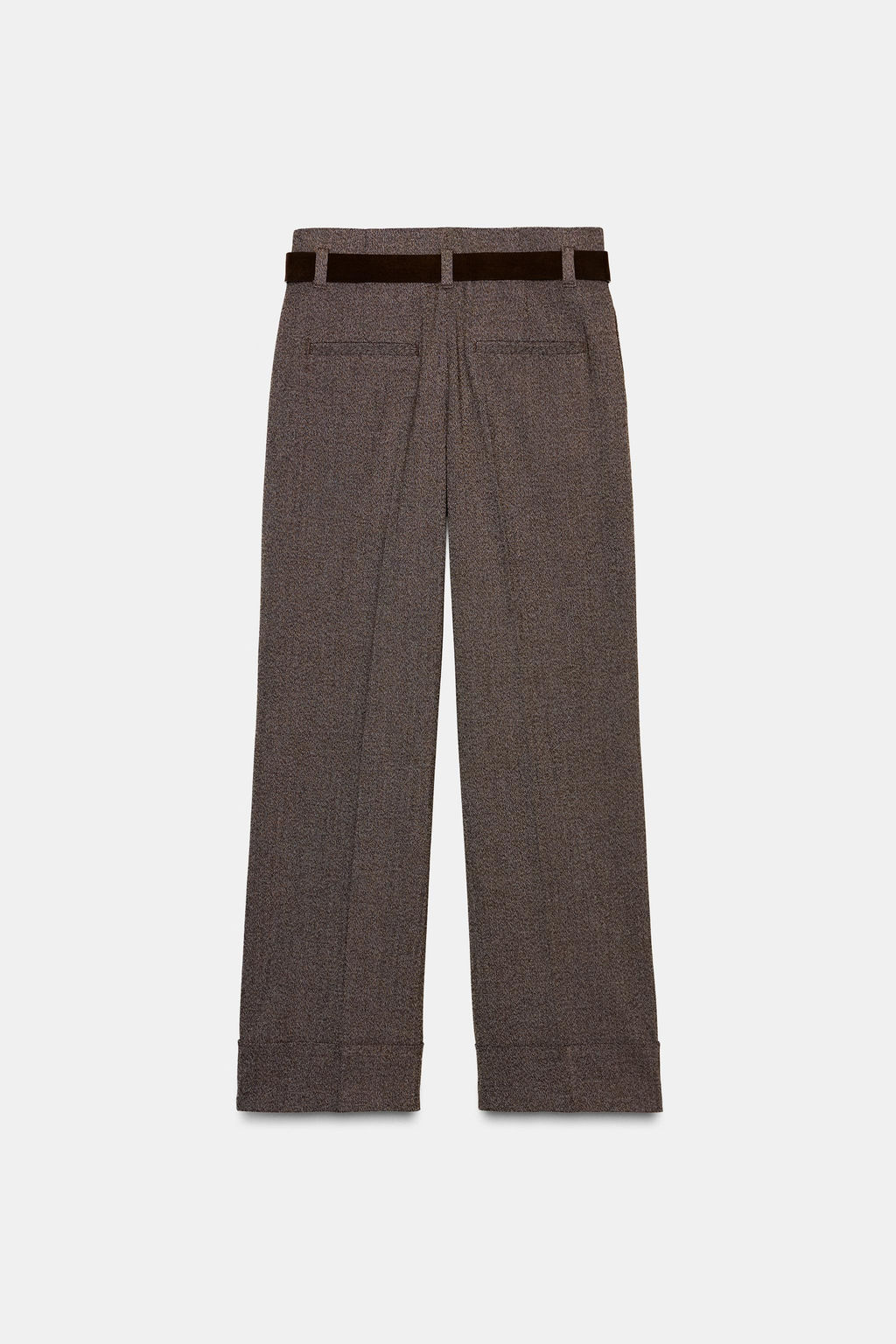HERRINGBONE TROUSERS WITH BELT - Zara фото 7