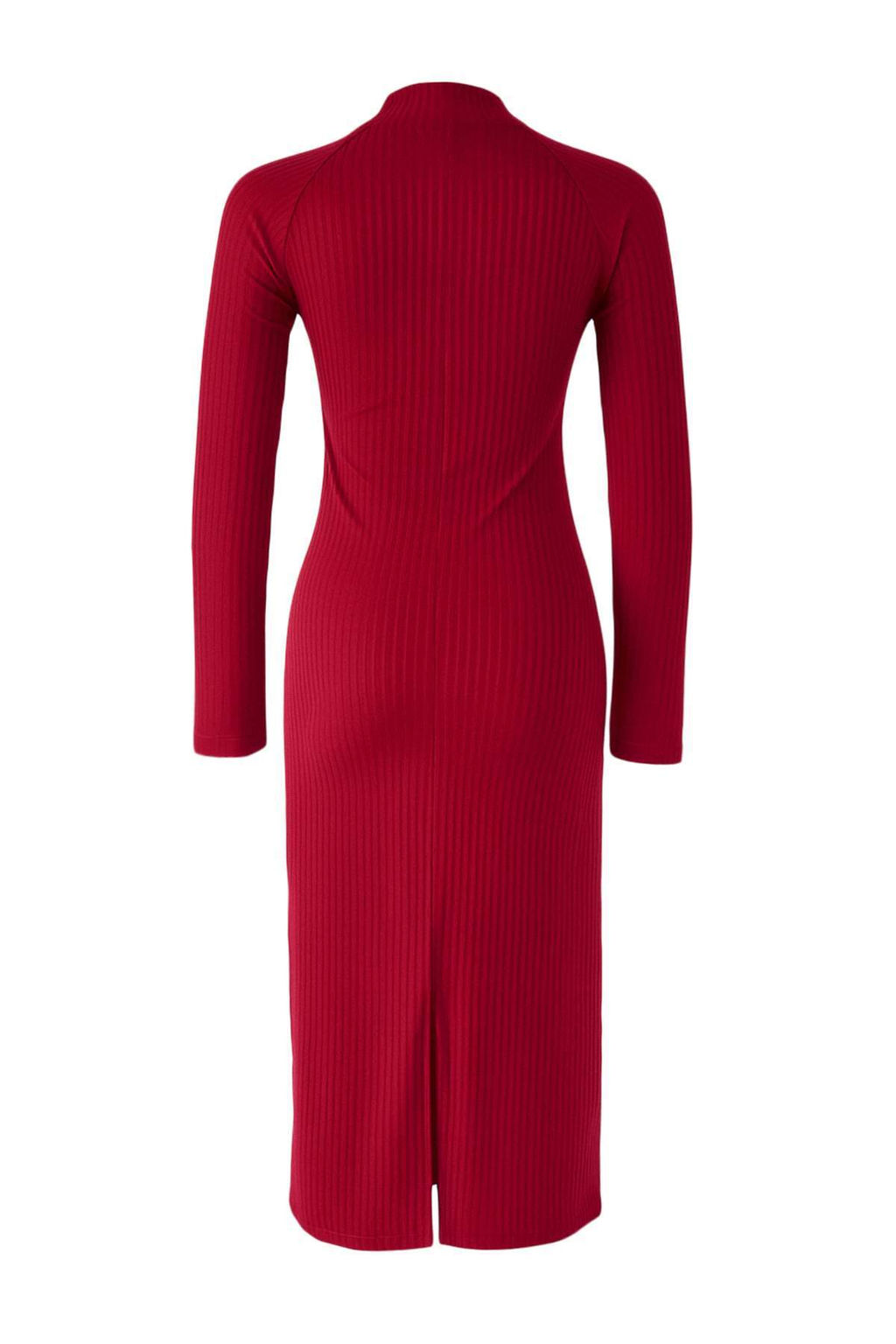 TRENDYOLMILLA Bordo Duz Y?rtmacl? Midi Bodycone/Vucuda Oturan Fitilli Esnek Orme Elbise TWOAW25EL00568  фото 17