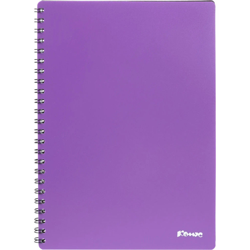 Бизнес-тетрадь Комус А5 60л, кл., обл.пластик, спираль, фиолет.Classic  фото 2
