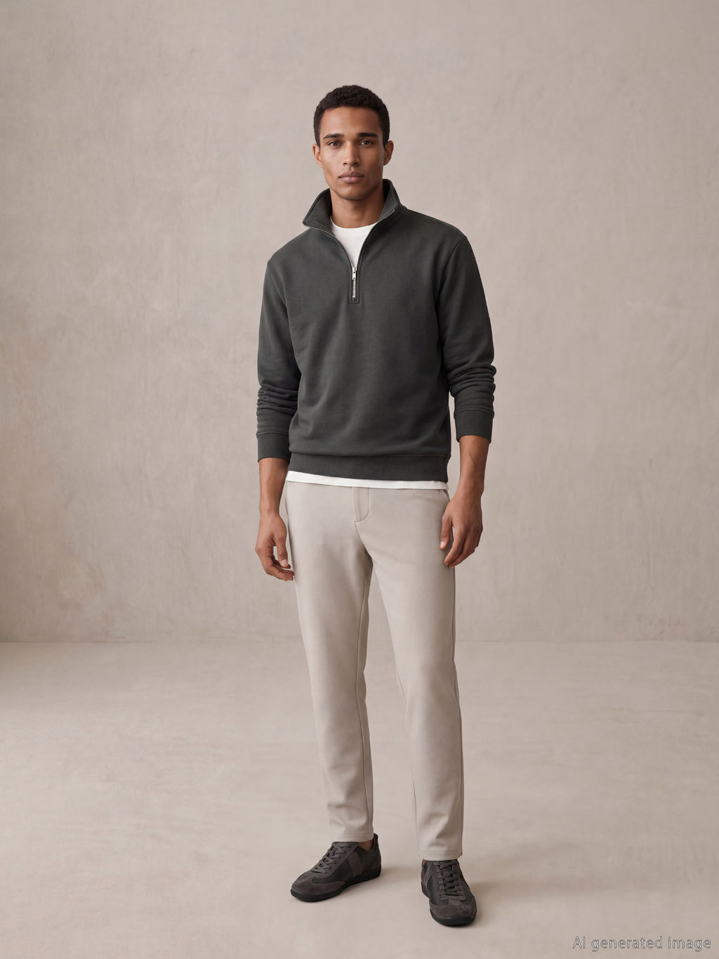 Polo Yaka Erkek Sweatshirt