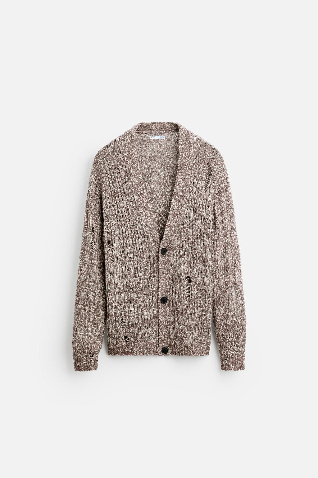 RIPPED-EFFECT CARDIGAN - Zara фото 6