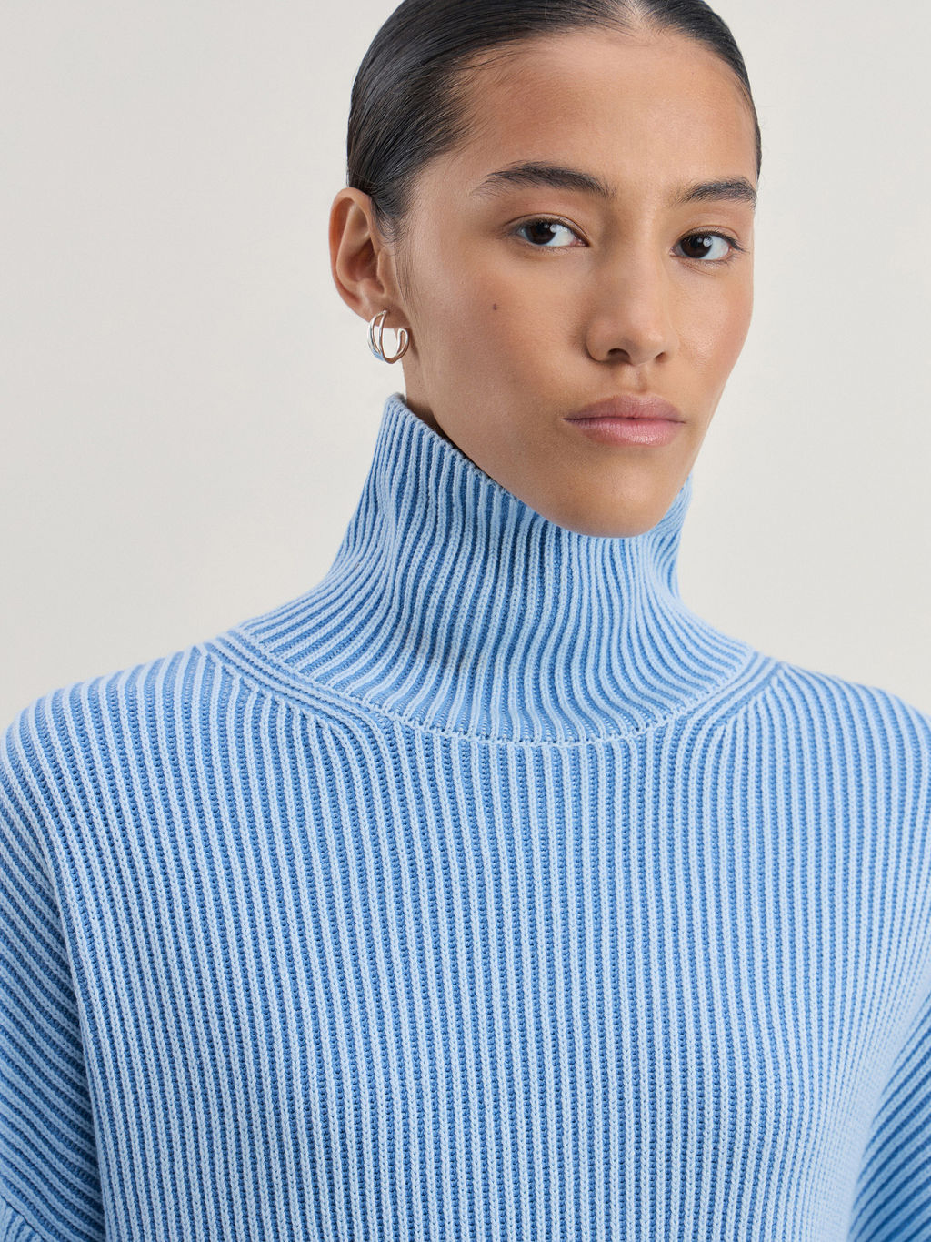 Джемпер с воротом из смесового хлопка / Zarina  фото 6