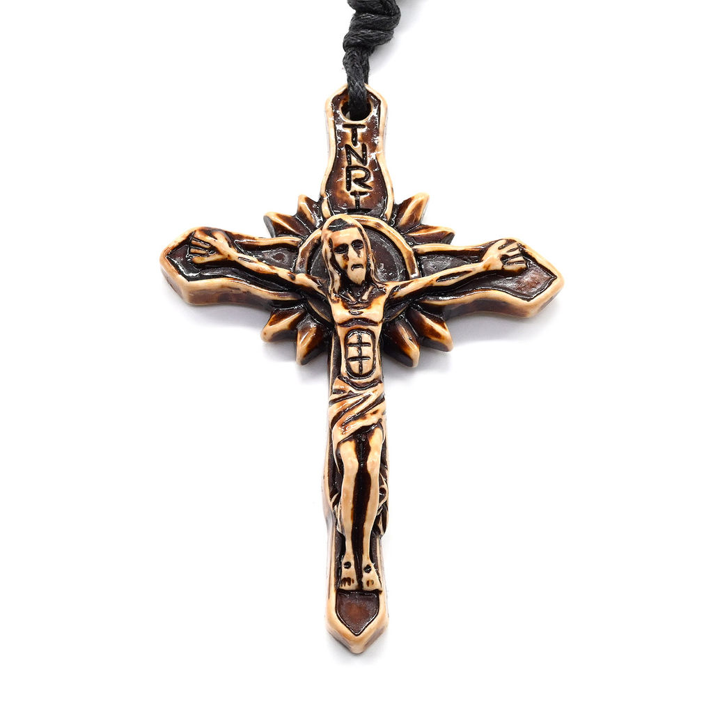 Подвеска Крест 52*74мм на шнурке 42-84см