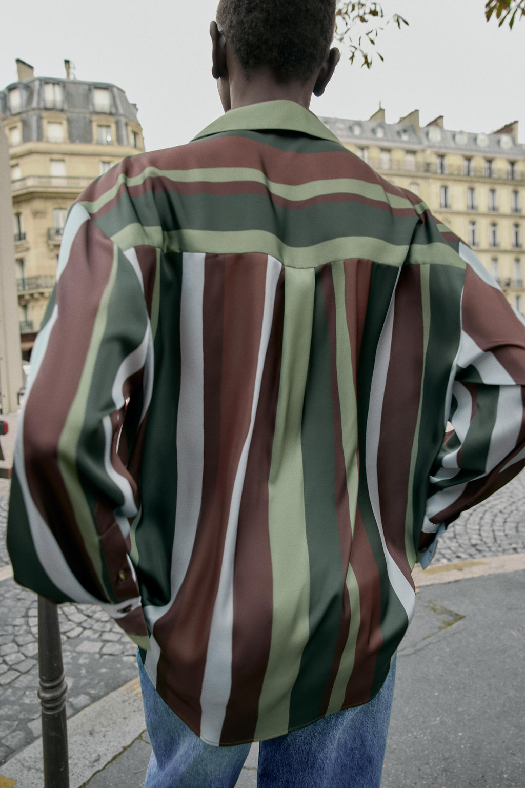 STRIPED SATIN BLOUSE - Zara фото 5