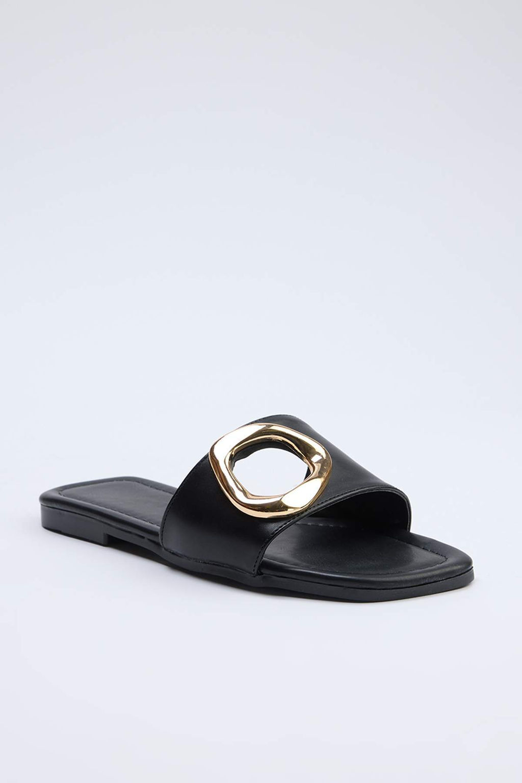 Siyah Gold Toka Detayl? Kad?n Terlik TAKSS26TE00021